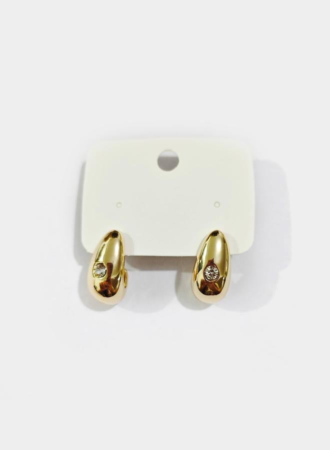 Styli Embellished Dome Earrings