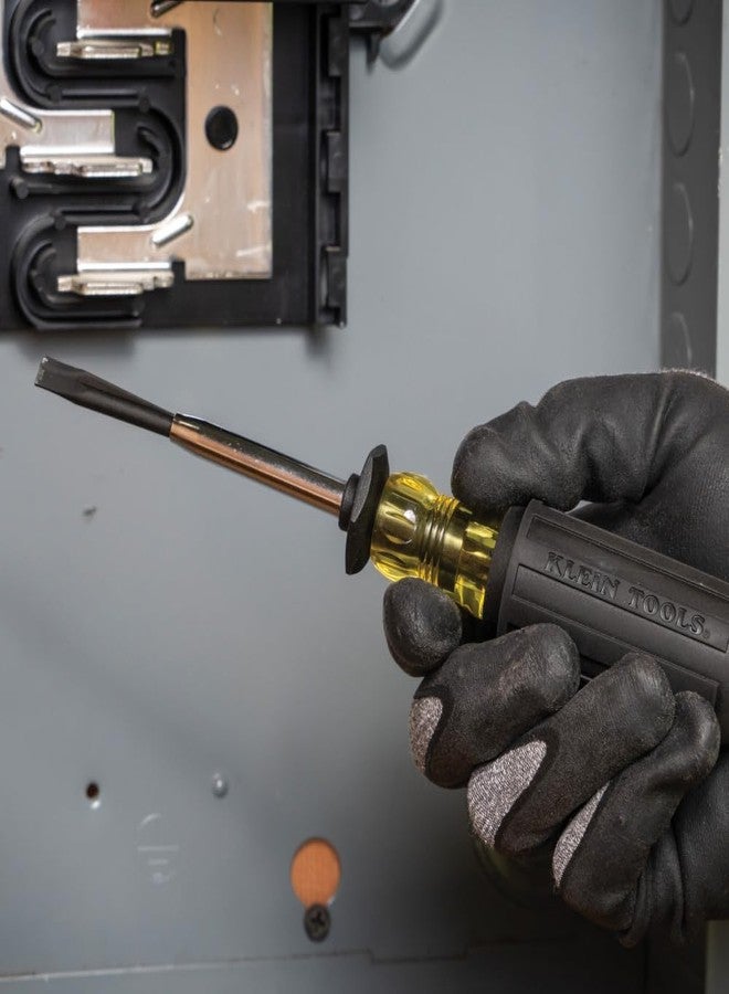 Klein Tools 85153K Slotted Screw-Holding Screwdriver Set, 3/16-Inch, 1/4-Inch Split-Blade Flat Head Driver, Positive Gripping Action, 2-Piece - Image 5