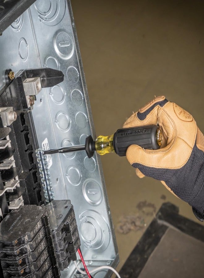 Klein Tools 85153K Slotted Screw-Holding Screwdriver Set, 3/16-Inch, 1/4-Inch Split-Blade Flat Head Driver, Positive Gripping Action, 2-Piece - Image 3