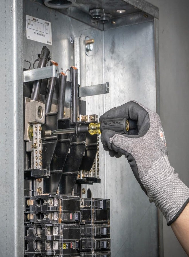 Klein Tools 85153K Slotted Screw-Holding Screwdriver Set, 3/16-Inch, 1/4-Inch Split-Blade Flat Head Driver, Positive Gripping Action, 2-Piece - Image 4