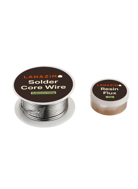 Solder Core Wire - High Melting Point Brazing Soldering Wire with Residue-Free Non-Corrosive Rosin Flux Core - Plumbing Automotive Metalwork Electrical Wiring Repairs