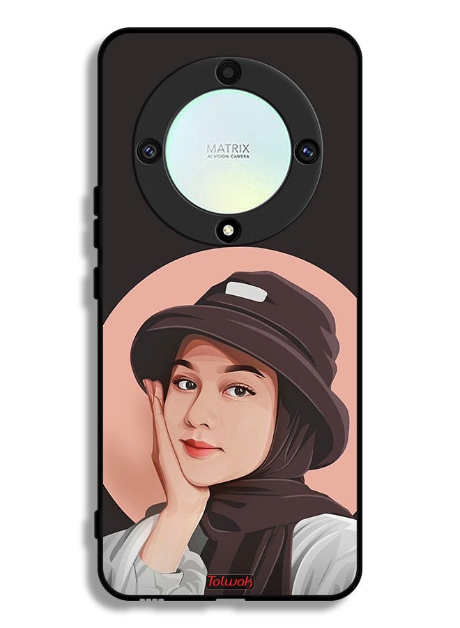 Tolwak Honor X9a Protective Case Cover Cute Hat Girl Paint Art - Image 1