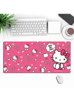 Cartoon Hello Kitty Mouse Pad, Non-Slip Mousepad, Anime Mouse Pad, Gaming Mouse Pad, Large Mouse Pad, Extended Keyboard Mousepad with Non-Slip Base and Stitched Edge, 400mm×900mm