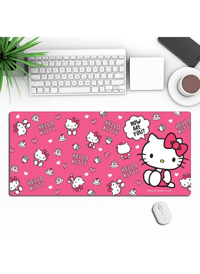Generic - Cartoon Hello Kitty Mouse Pad, Non-Slip Mousepad, Anime Mouse Pad, Gaming Mouse Pad, Large Mouse Pad, Extended Keyboard Mousepad with Non-Slip Base and Stitched Edge, 400mm×900mm - Image 1