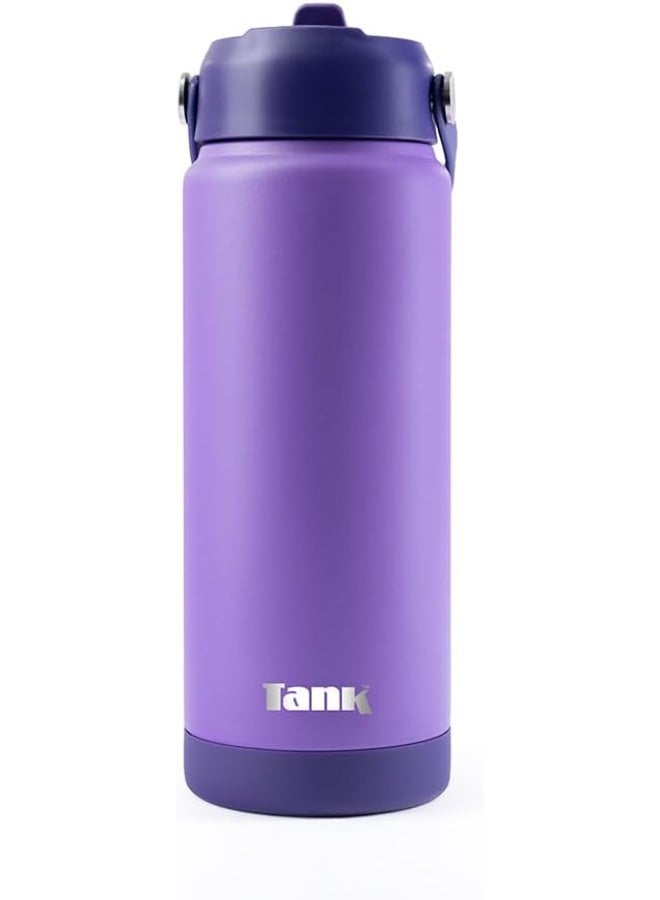 تانك زجاجة 550 مل من الفولاذ المقاوم للصدأ المعزول من موف، جاهزة للمشروبات الباردة، مانعة للتسرب - عنب