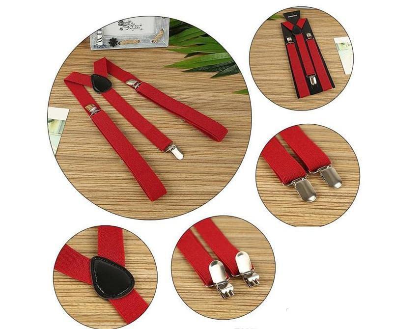 CLOTHERA Adjustable Elastic Y Back Style Suspenders for Men and Women