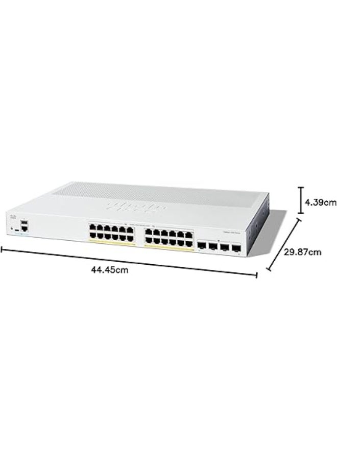 Cisco Systems Cisco Catalyst 1300-24P-4G  Managed Switch, 24 Port GE, PoE, 4x1GE SFP, Limited Lifetime Protection (C1300-24P-4G) - Image 4