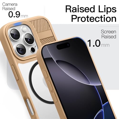 KARWAN®️ Magnetic Clear Back Case Cover for iPhone 16 Pro (6.3-Inch-) |Acrylic Transparent Slim | Shockproof iPhone 16 Pro Mobile Phone Back Cover [Clear Back] [TPU + Pc] [Brown] - Image 2