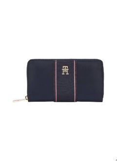 TOMMY HILFIGER Women's Corporate Zip-Around Wallet - Polyamide, Blue  - Image 1