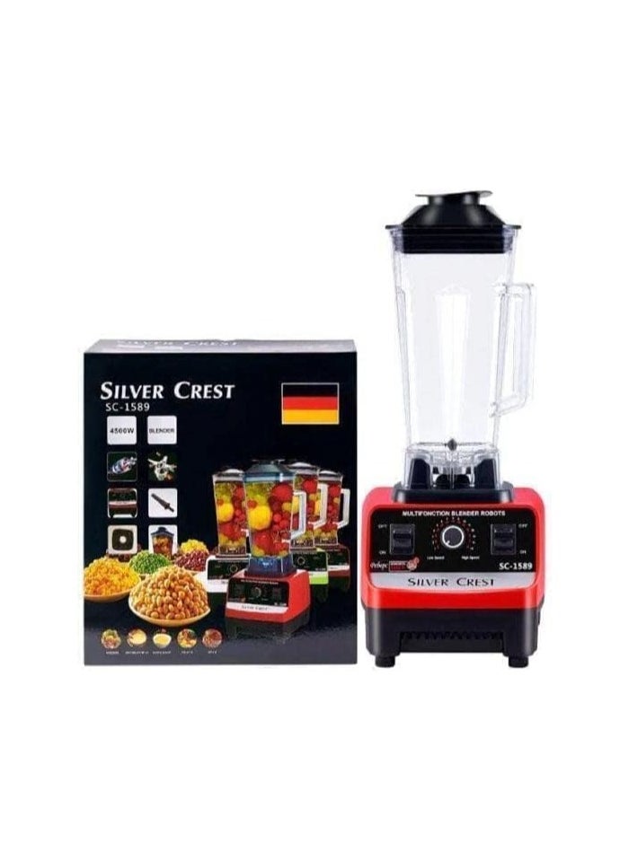 SILVER CREST - Silver Crest Multi-Function Blender with 15 Speed Settings, 4500 Watts, Timer, and Stainless Steel Construction - Image 1
