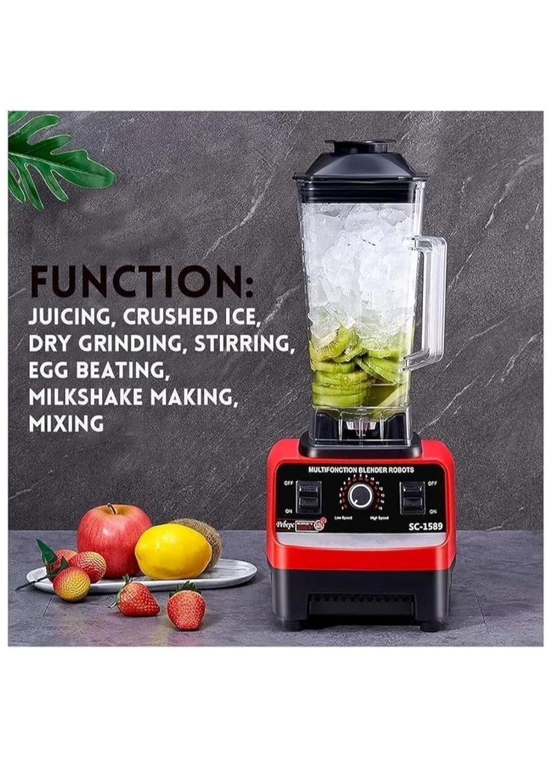 SILVER CREST - Silver Crest Multi-Function Blender with 15 Speed Settings, 4500 Watts, Timer, and Stainless Steel Construction - Image 1