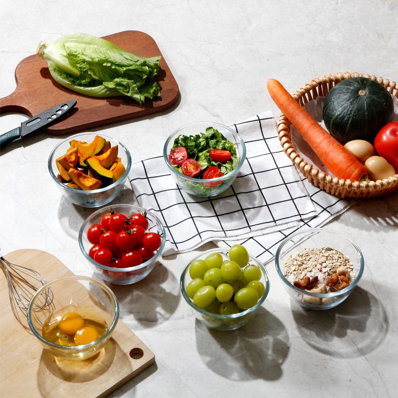 Nutriups 6 حزمة الأوعية الزجاجية الصغيرة مجموعة الأوعية الزجاجية 16 أوقية لآيس كريم الشوفان والفواكه (4.5 بوصة) - Image 3
