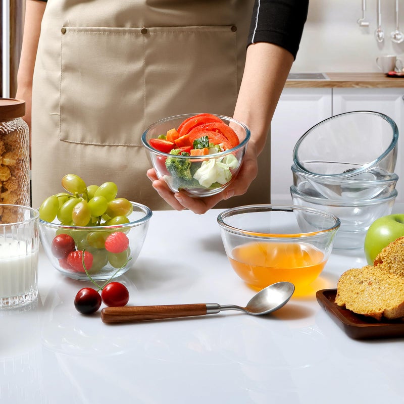 Nutriups 6 حزمة الأوعية الزجاجية الصغيرة مجموعة الأوعية الزجاجية 16 أوقية لآيس كريم الشوفان والفواكه (4.5 بوصة) - Image 5