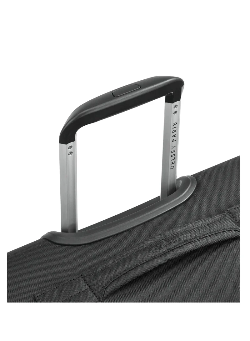 DELSEY Paris Pin Up 6 68cm Softcase 4 Double Wheel Expandable Check-In Trolley Case - Black