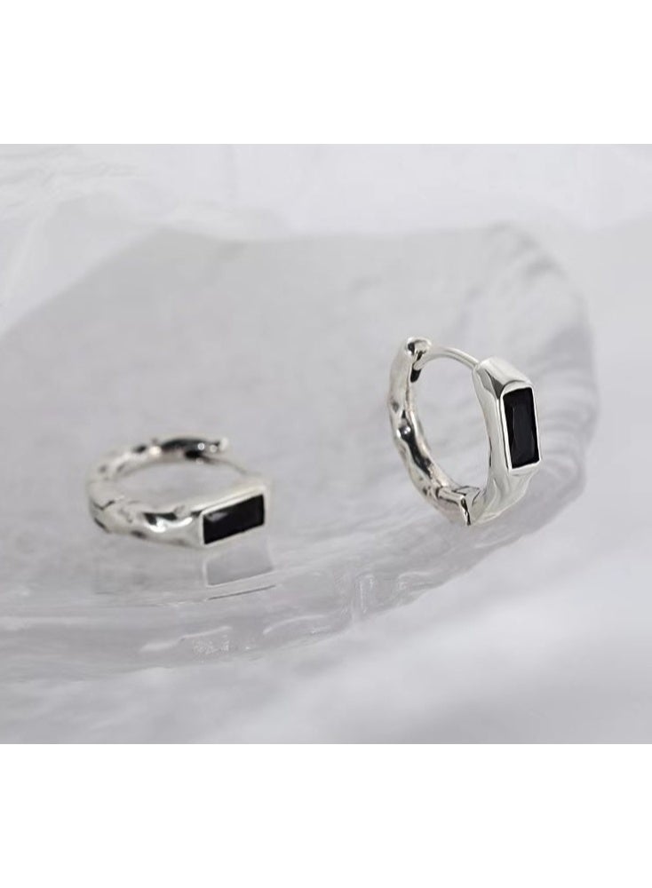 LATEEN 1 Pair Men Earring Stainless Steel Hoop Earring Huggie Earring - Image 2