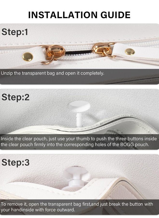 LETGO Clear Makeup Bags, TSA Approved Toiletry Bag with Zipper, Makeup Organizer Fit Carry-on Travel Accessories Essentials, Portable Travel Cosmetic Bags Pouch for Women Men, Bogg Bag-Beige - Image 5