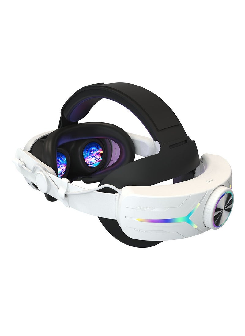 Generic 8000mAH Battery For Meta Oculus Quest 3 Head Strap Charging Headset VR RGB Accessories Elite Headstrap(White and Black)  - Image 1