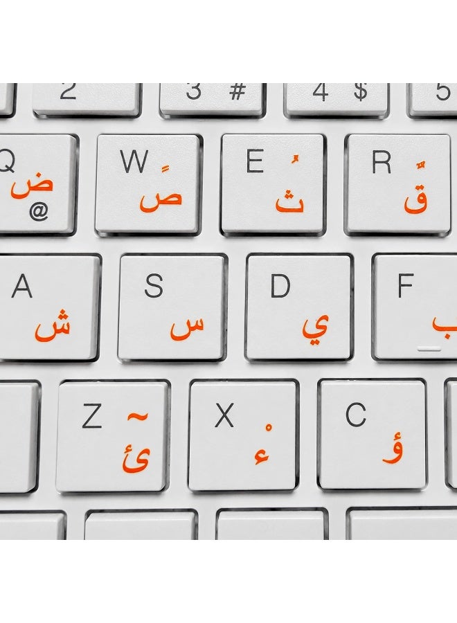 TAKEOFF Arabic Keyboard Stickers – 3D Transfer Lettering | No Residue, Transparent-Free Design | Easy Application for Laptop & Desktop - Image 2