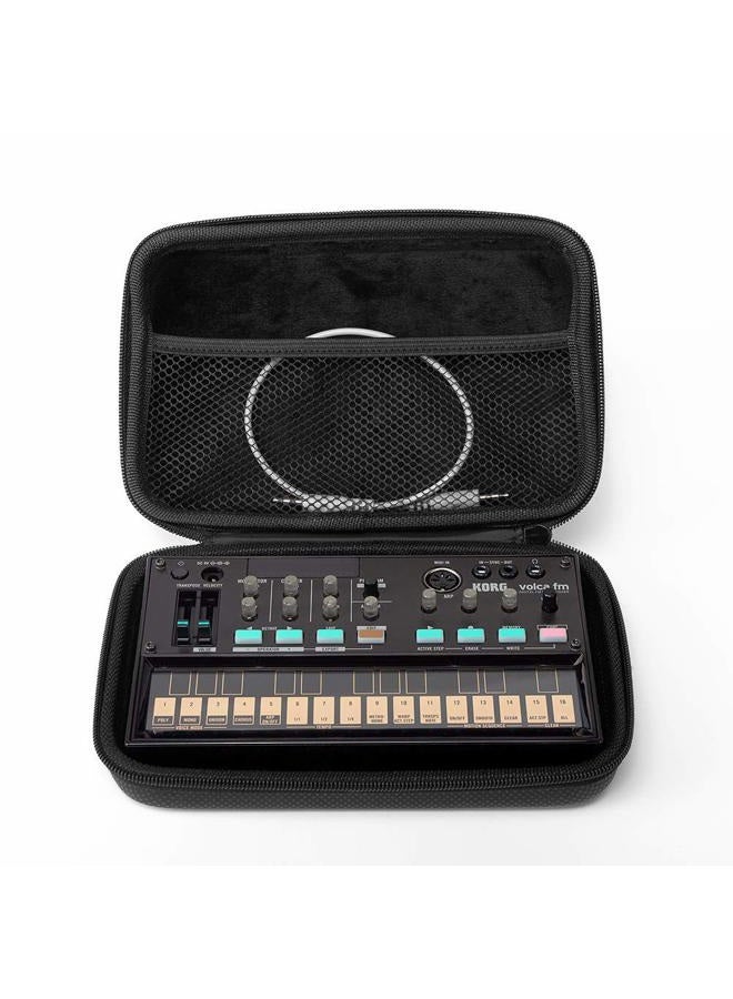 Analog Cases GLIDE Case for Korg Volca Series or comparable synthesizers (transport case made of waterproof imitation leather, with robust rubber handle), black - Image 1