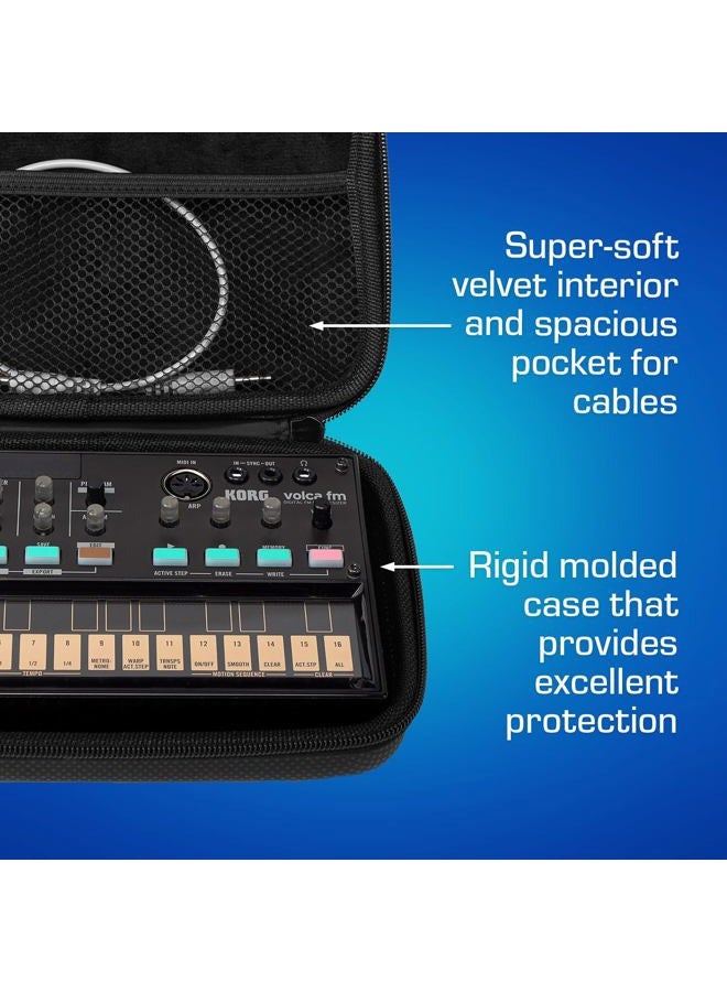 Analog Cases GLIDE Case for Korg Volca Series or comparable synthesizers (transport case made of waterproof imitation leather, with robust rubber handle), black - Image 3