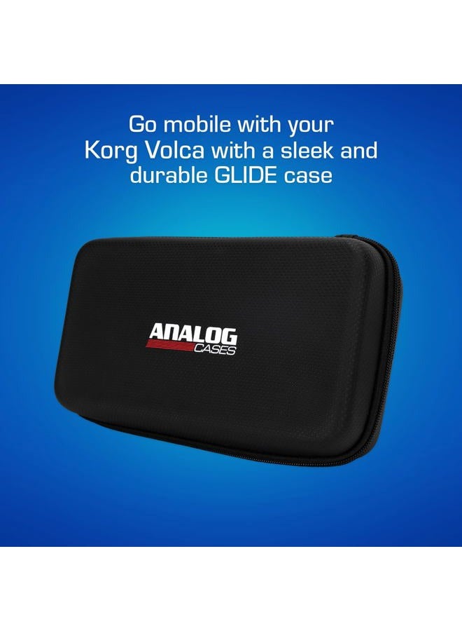 Analog Cases GLIDE Case for Korg Volca Series or comparable synthesizers (transport case made of waterproof imitation leather, with robust rubber handle), black - Image 2
