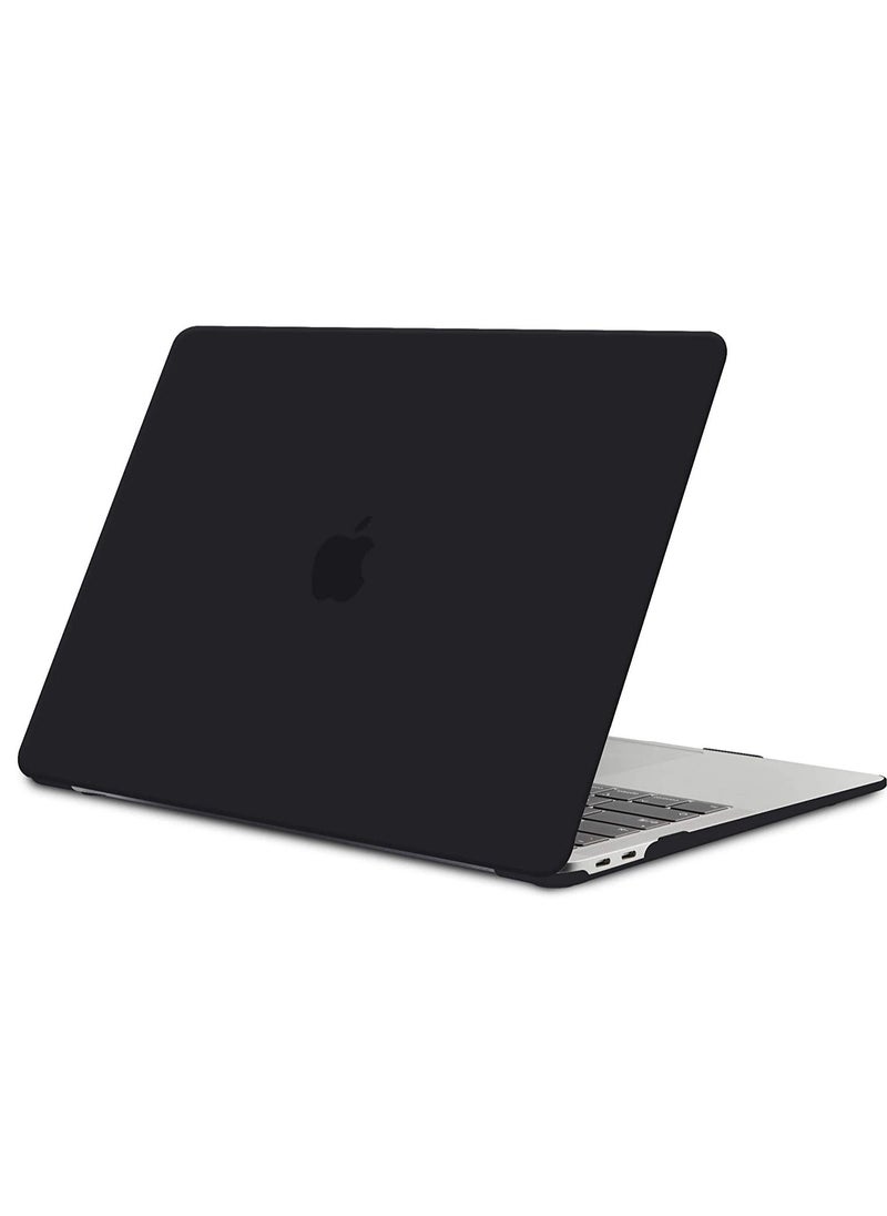 Generic - Protective Hard Shell Case for MacBook Air 13 inch A1932 2019 /2018 With Retina Display Touch ID & US Layout English Keyboard Cover Black - Image 1
