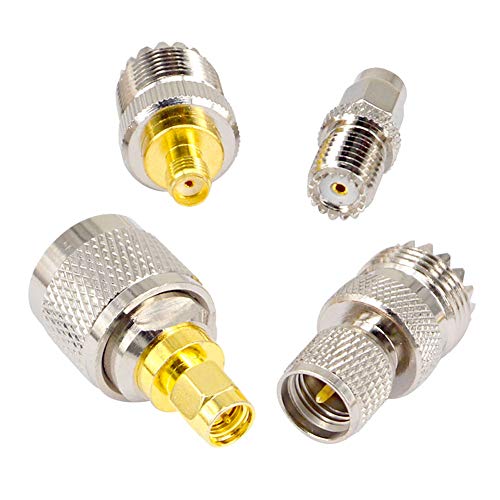 onelinkmore 20 Type Set UHF PL259 SO239 Mini UHF Adapter Kits UHF to SMA BNC MCX FME F TNC Mini UHF RF Coaxial Adapter Male Female Coax UHF VHF HF Radios Adapter Connector Kit … - Image 5