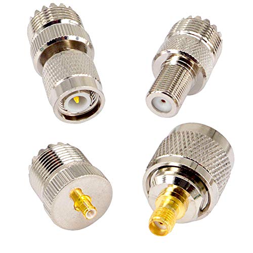 onelinkmore 20 Type Set UHF PL259 SO239 Mini UHF Adapter Kits UHF to SMA BNC MCX FME F TNC Mini UHF RF Coaxial Adapter Male Female Coax UHF VHF HF Radios Adapter Connector Kit … - Image 4