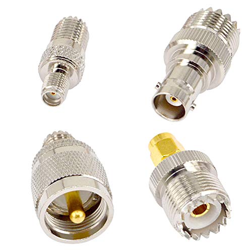 onelinkmore 20 Type Set UHF PL259 SO239 Mini UHF Adapter Kits UHF to SMA BNC MCX FME F TNC Mini UHF RF Coaxial Adapter Male Female Coax UHF VHF HF Radios Adapter Connector Kit … - Image 3