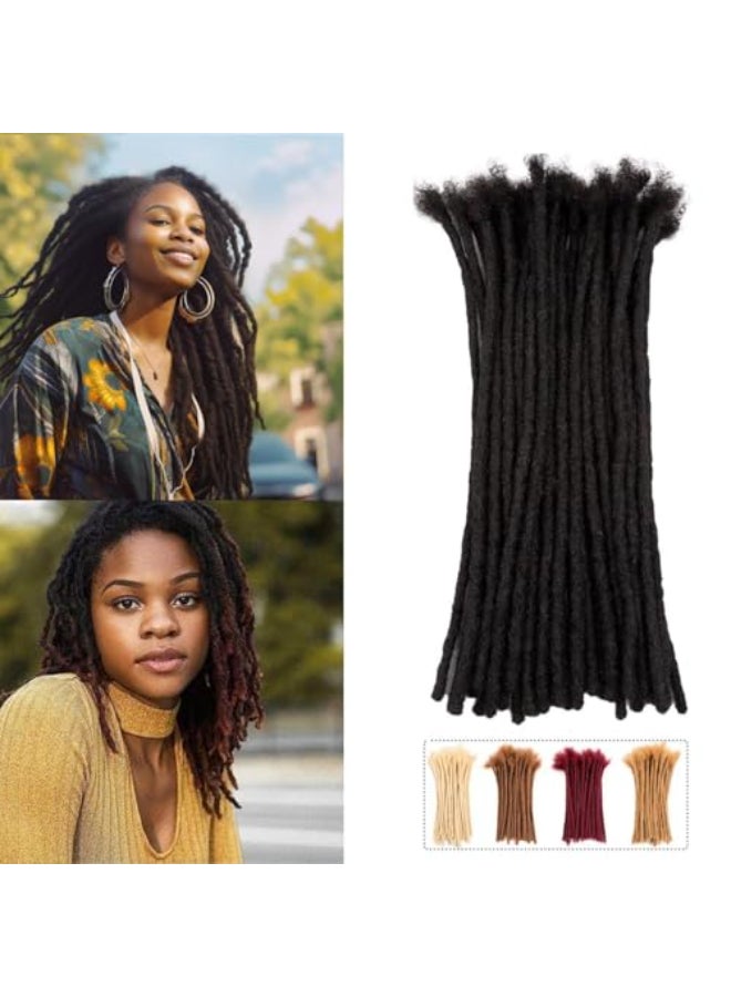 Teresa Medium 08cm and Small 04cm Width 618 Inch 100 Human Hair Dreadlock Extensions for MenWomenKids Full Handmade Permanent Loc Extensions Human Hair Bundles 14 Inch 20 Strands