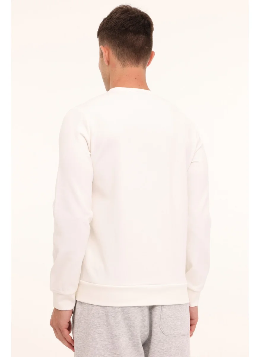 LUMBERJACK Ml Zuhn 16ıtl521 4pr Off White Men's Sweatshirt