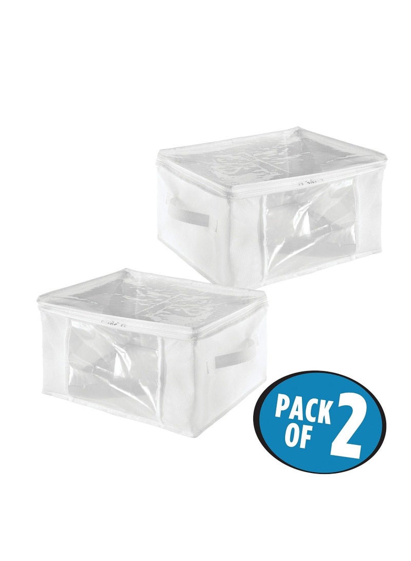 DUNISO 2 Pack Fabric Storage Zipper Bag, 16" X 12" X 8" - Image 3