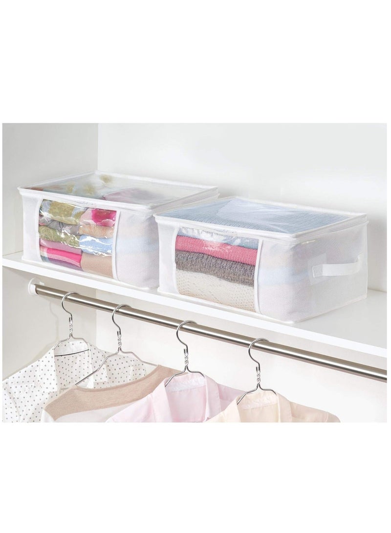 DUNISO 2 Pack Fabric Storage Zipper Bag, 16" X 12" X 8" - Image 2