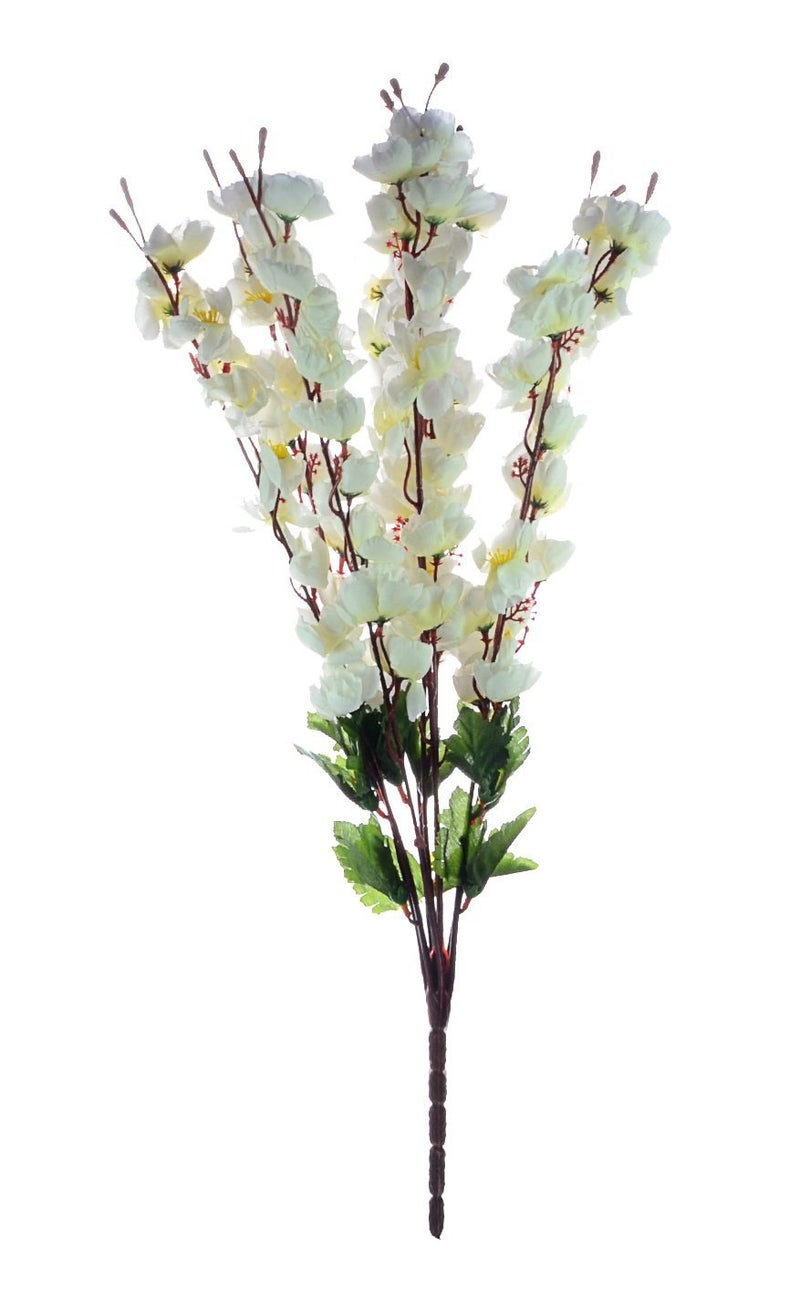 Homenique White Artificial Orchids Flower Bunch Size 20 inchesin 1 Bunch 7 String in Each Bunch