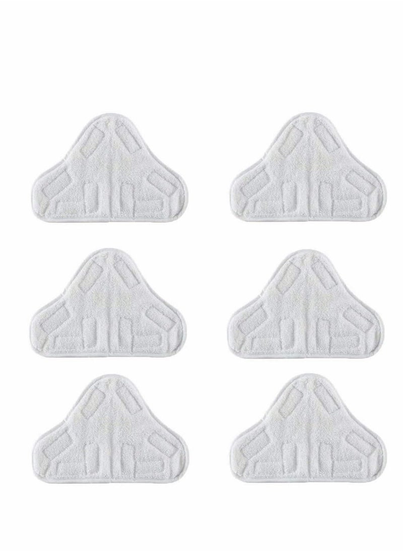 Microfibre Triangular Washable Steam Floor Mop Replacement Pads for H2O H20 X5 UK And Many Others - Set of 6