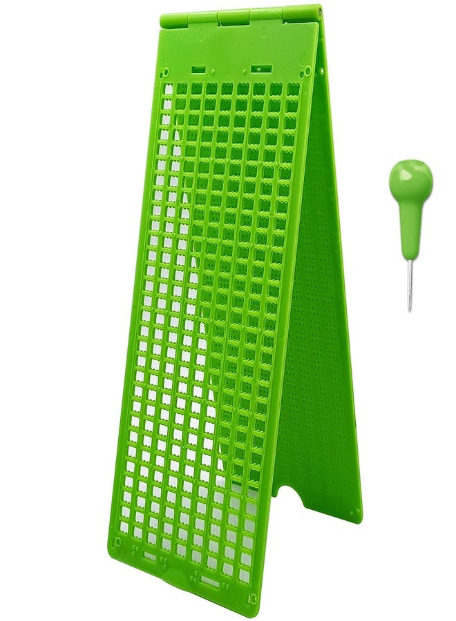 MAUJOY Braille Slate & Metal-Tip Stylus Kit - Portable Plastic Writing Slate (9 Lines, 30 Cells) - Fingerboard for Blind, Label Making Tool - Image 1