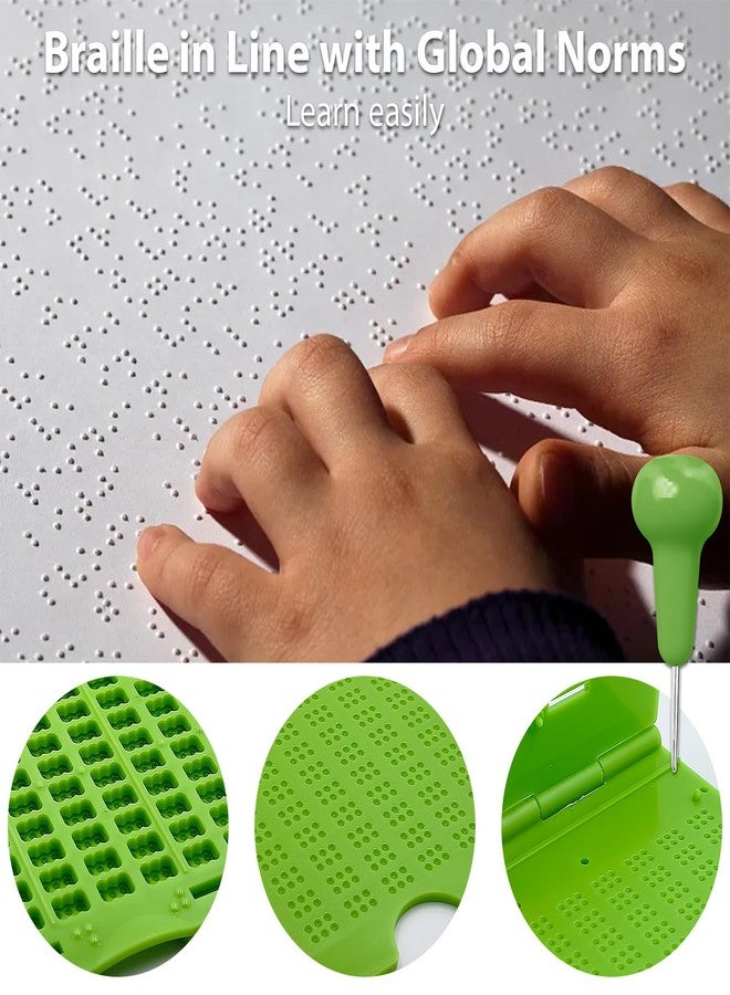 MAUJOY Braille Slate & Metal-Tip Stylus Kit - Portable Plastic Writing Slate (9 Lines, 30 Cells) - Fingerboard for Blind, Label Making Tool - Image 2