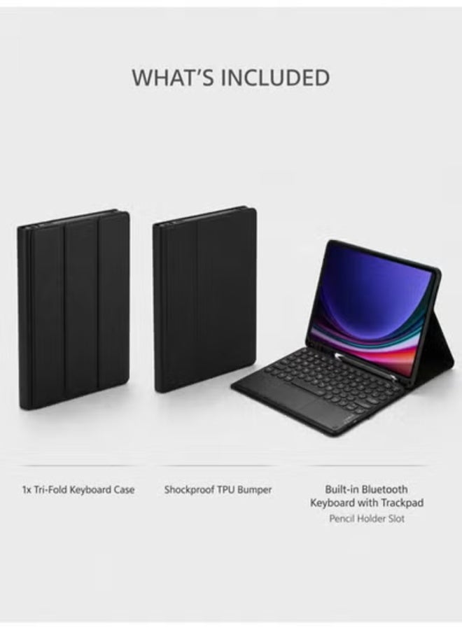 ELTRAZONE Arabic and English Keyboard Case for Galaxy Tab S9 Ultra 2023 14.6 inch Detachable Touchpad Keyboard Case with Pen Holder - Image 4