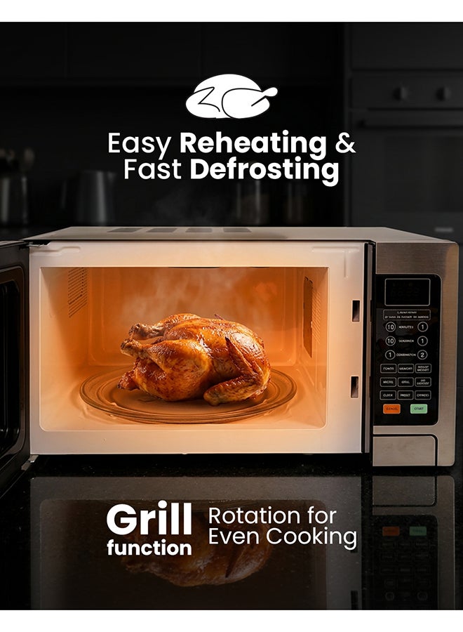 GEEPAS Digital Microwave Oven | Ideal For Grilling-Roasting-Heating 30 L 1000 W GMO1897 Silver & Black - Image 3