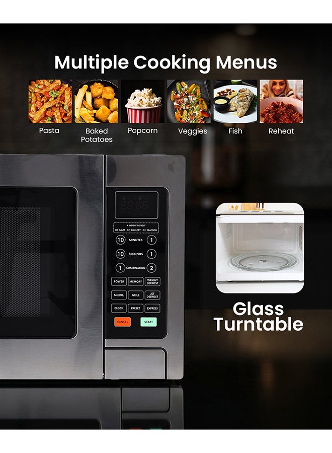 GEEPAS Digital Microwave Oven | Ideal For Grilling-Roasting-Heating 30 L 1000 W GMO1897 Silver & Black - Image 4
