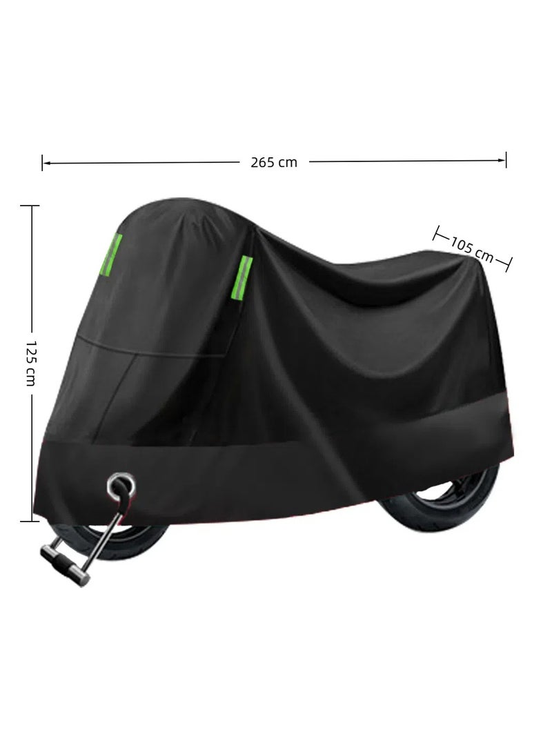 Generic Motorcycle Cover Waterproof, Sunscreen, Dustproof, Electric Bike Full Protection Cover(Black)  - Image 1