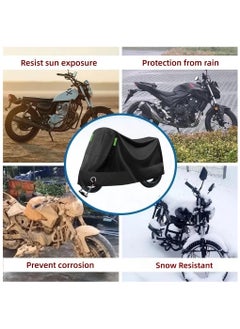 Generic Motorcycle Cover Waterproof, Sunscreen, Dustproof, Electric Bike Full Protection Cover(Black)  - Image 2