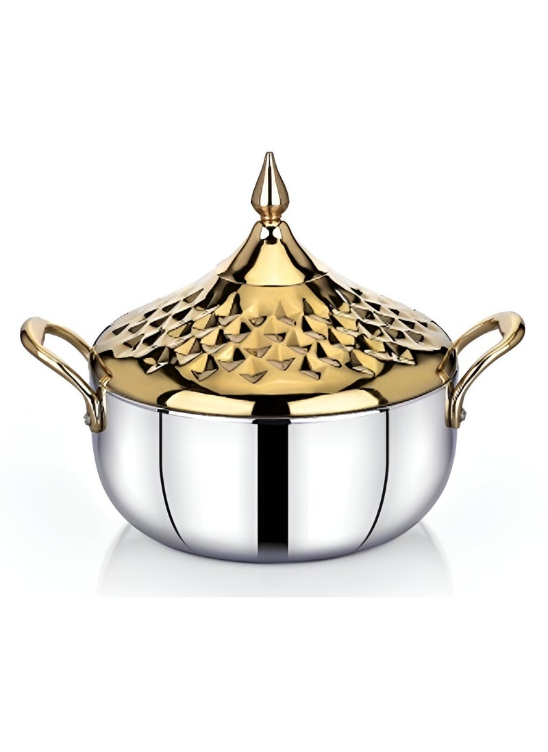 Homemaker ALIA Hotpot 2500ML Gold – Premium Stainless Steel Hot Pot for Cooking, Serving, and Steaming – Elegant Gold Design for Hotpot Lovers 