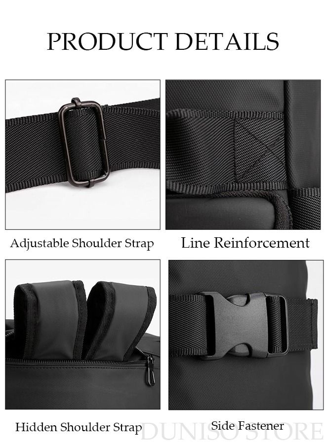 DUNISO Travel Backpack for Men Laptop Backpack Multi-fonction Flight Approved Luggage Carry On Handbag Water Resistant and Large Capacity Crossbody Bag for Weekender Overnight Large Daypack Black - Image 4