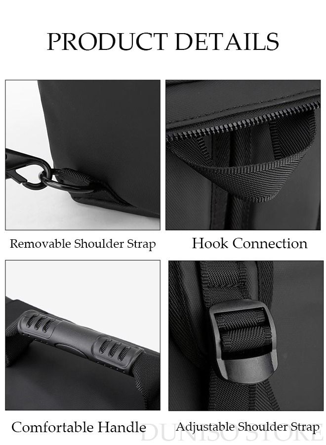 DUNISO Travel Backpack for Men Laptop Backpack Multi-fonction Flight Approved Luggage Carry On Handbag Water Resistant and Large Capacity Crossbody Bag for Weekender Overnight Large Daypack Black - Image 3