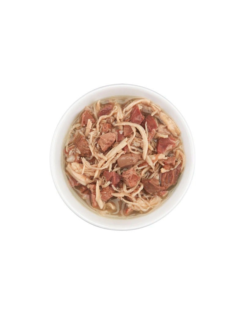 Schesir Set of 12 After Dark Grain-Free Chicken with Beef in Broth Cat Wet Food - 80g - Image 3