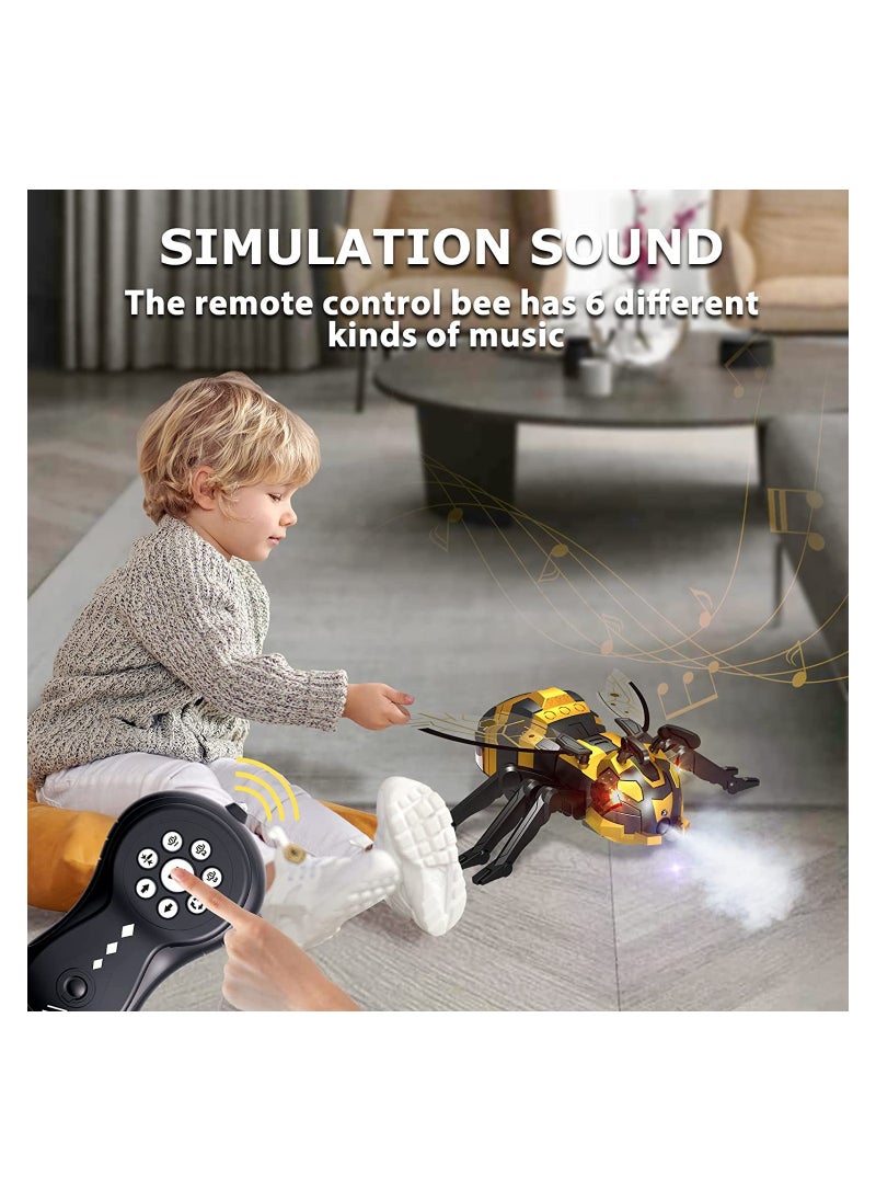 SYOSI - Remote Control Bee Kids Toys - Realistic Bee Robot, SYOSI Robot Toys for Kids with Music, LED Light, Toys for 3 + Year Old Boys/Girls, Gifts for Birthday - Image 1