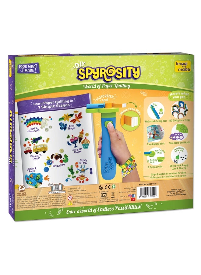 Imagimake Spyrosity World of Paper Quilling DIY Art & Craft Set with 550 strips, Creative Paper Craft for Kids & Adults - Image 1