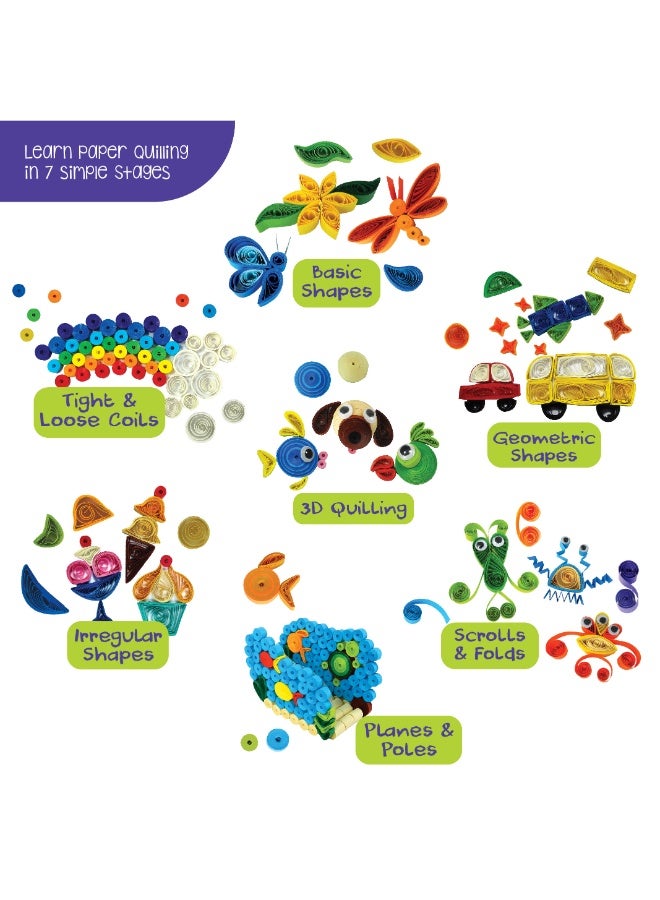 Imagimake Spyrosity World of Paper Quilling DIY Art & Craft Set with 550 strips, Creative Paper Craft for Kids & Adults - Image 3