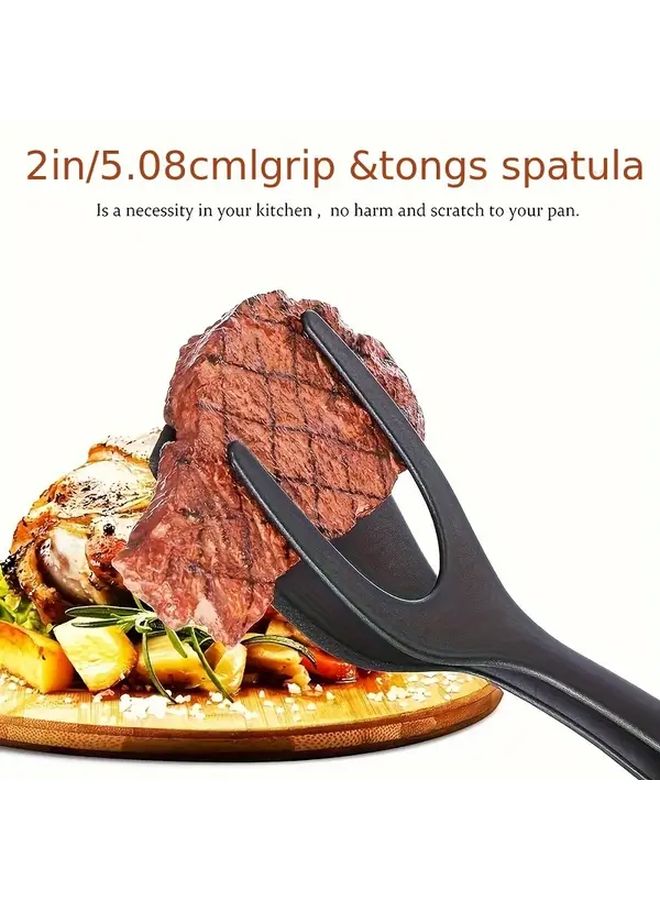 Black 2 In 1 Non Stick Kitchen Shovel Clip For Fish Eggs And Flipping - Image 2